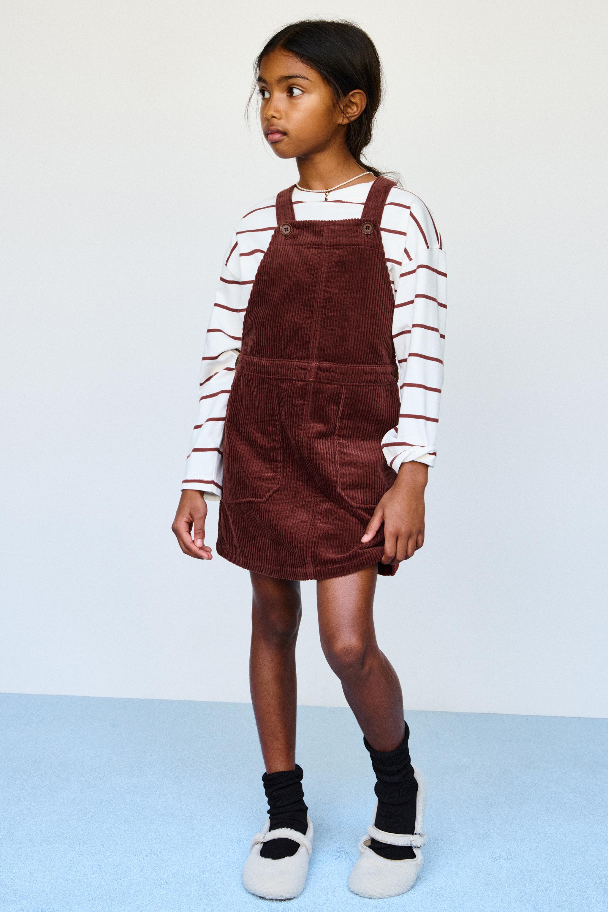 CORDUROY PINAFORE DRESS